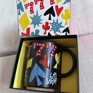 Starbucks Las Vegas Lucky 777 Black Ceramic Coffee Mug New with Box